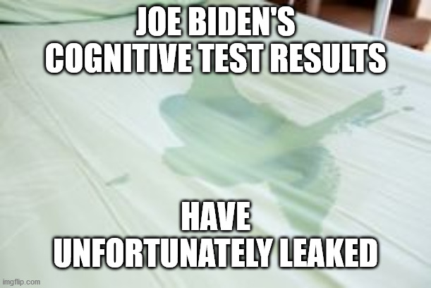 Joe Biden's cognitive test results have unfortunately leaked. | JOE BIDEN'S COGNITIVE TEST RESULTS; HAVE UNFORTUNATELY LEAKED | image tagged in joe biden,cognitive tests | made w/ Imgflip meme maker
