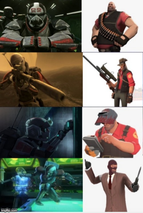 image tagged in tf2,star wars,bad batch | made w/ Imgflip meme maker
