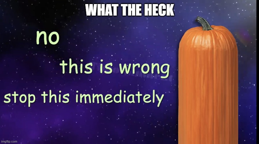 Pumpkin Facts | WHAT THE HECK | image tagged in pumpkin facts | made w/ Imgflip meme maker