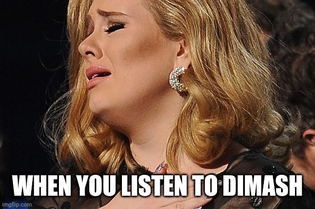 Adele So Beautiful | WHEN YOU LISTEN TO DIMASH | image tagged in adele so beautiful | made w/ Imgflip meme maker