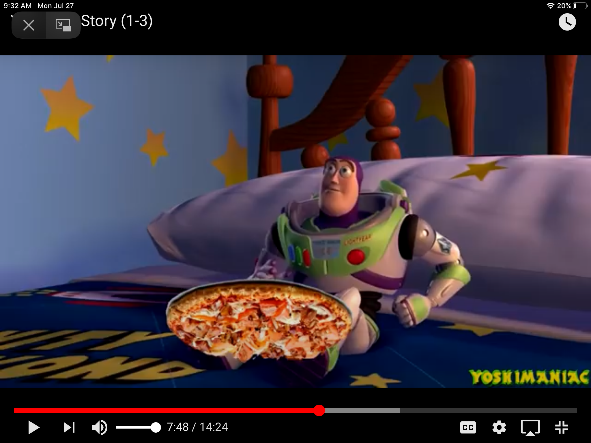 High Quality BUZZ LIGHTYEAR WITH PIZZA HUT! Blank Meme Template