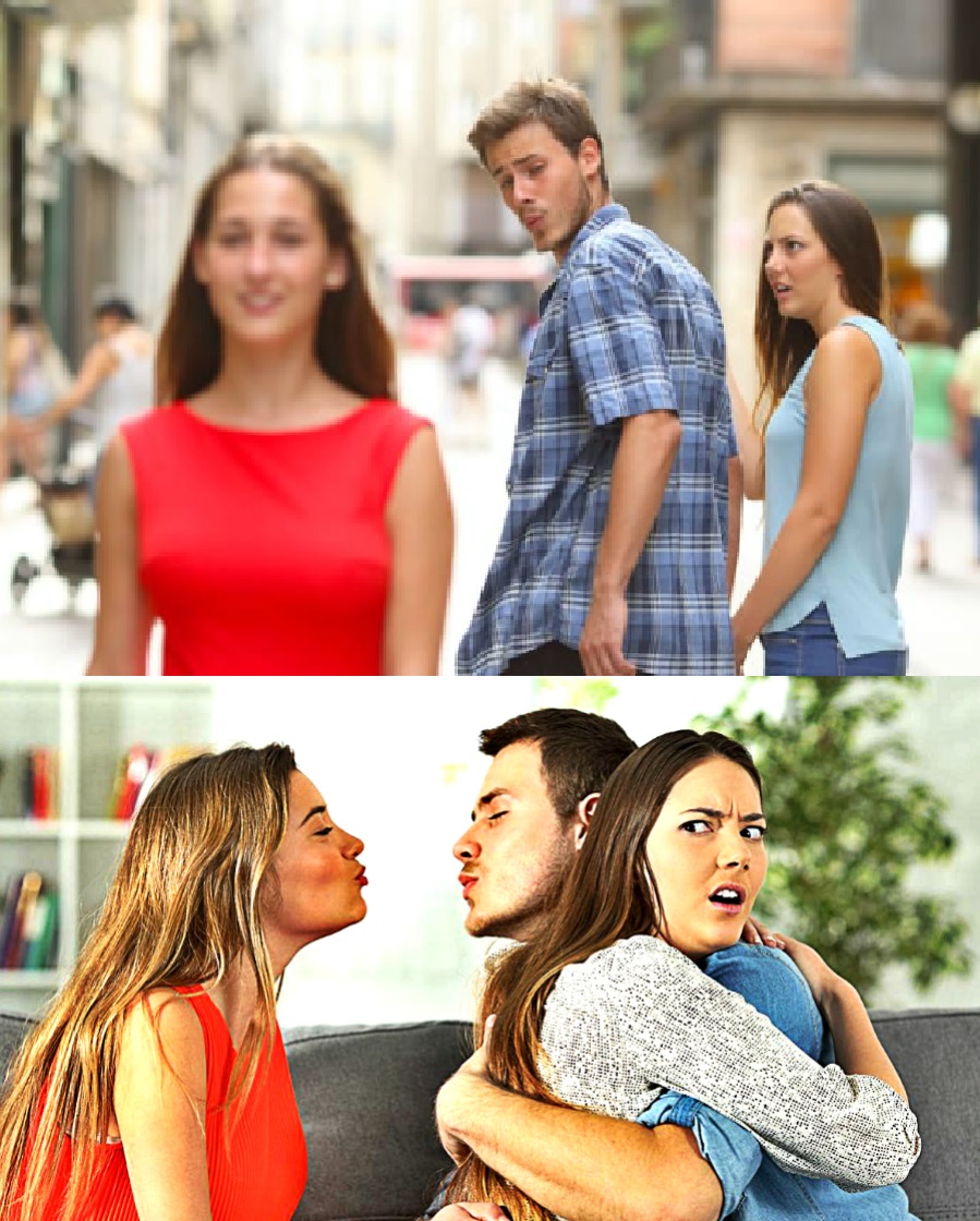 Distracted Boyfriend Blank Meme Template