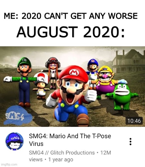 SMG4: Mario And The T-Pose Virus on Make a GIF