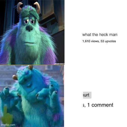 no comments chief | image tagged in sully wazowski,comments,relatable,i forgot | made w/ Imgflip meme maker