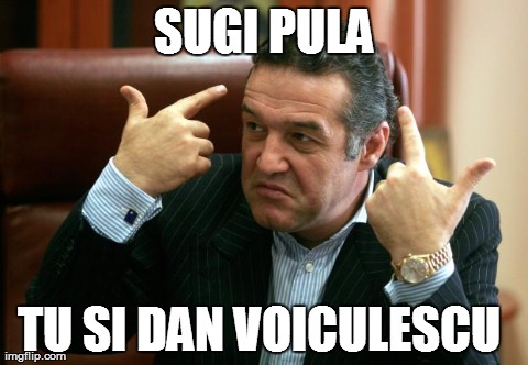 SUGI PULA TU SI DAN VOICULESCU | image tagged in gigi becali | made w/ Imgflip meme maker