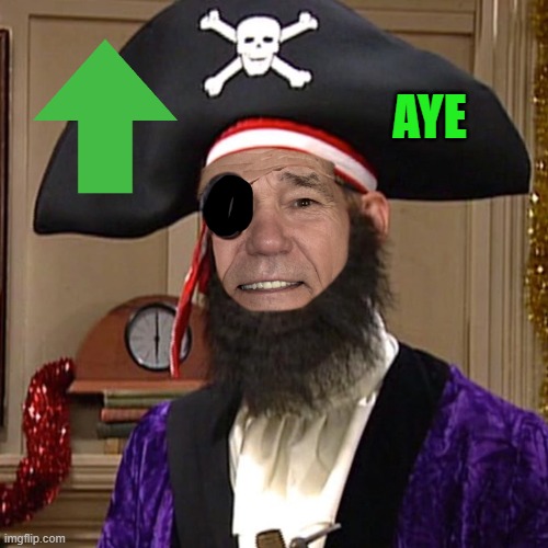 AYE | image tagged in kewlew as pirate | made w/ Imgflip meme maker
