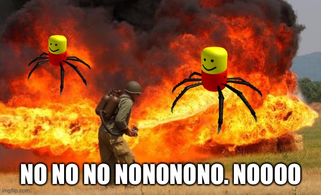 Nope flamethrower | NO NO NO NONONONO. NOOOO | image tagged in nope flamethrower | made w/ Imgflip meme maker