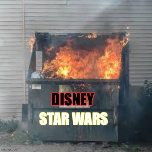 Dumpster Fire | DISNEY STAR WARS | image tagged in dumpster fire | made w/ Imgflip meme maker