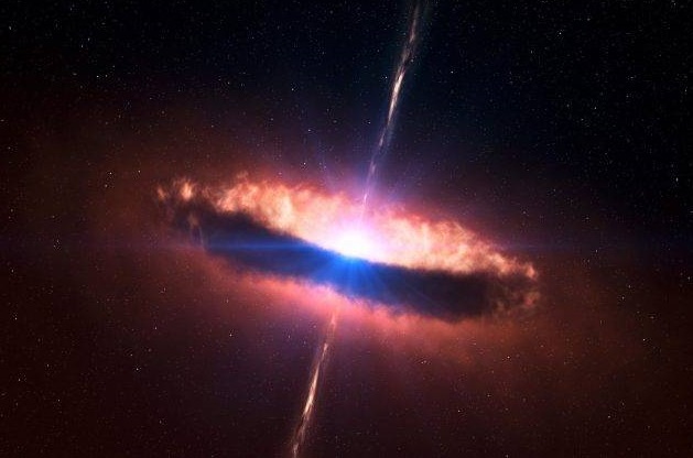 High Quality quasar galaxy black hole accretion disk stars french kiss Blank Meme Template