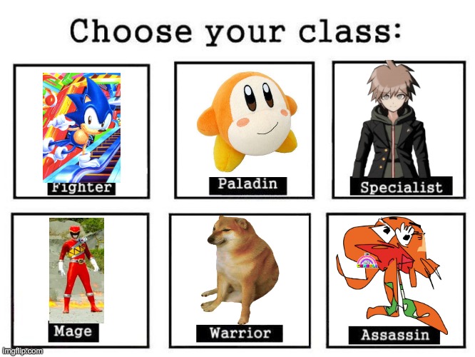 RPG Characters | image tagged in choose your fighter | made w/ Imgflip meme maker
