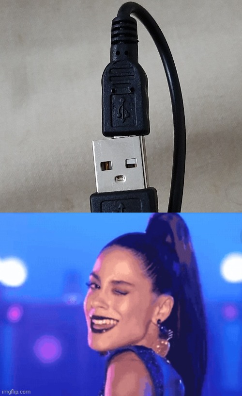 Understand cable | image tagged in funny,memes,cable,usb,wink | made w/ Imgflip meme maker
