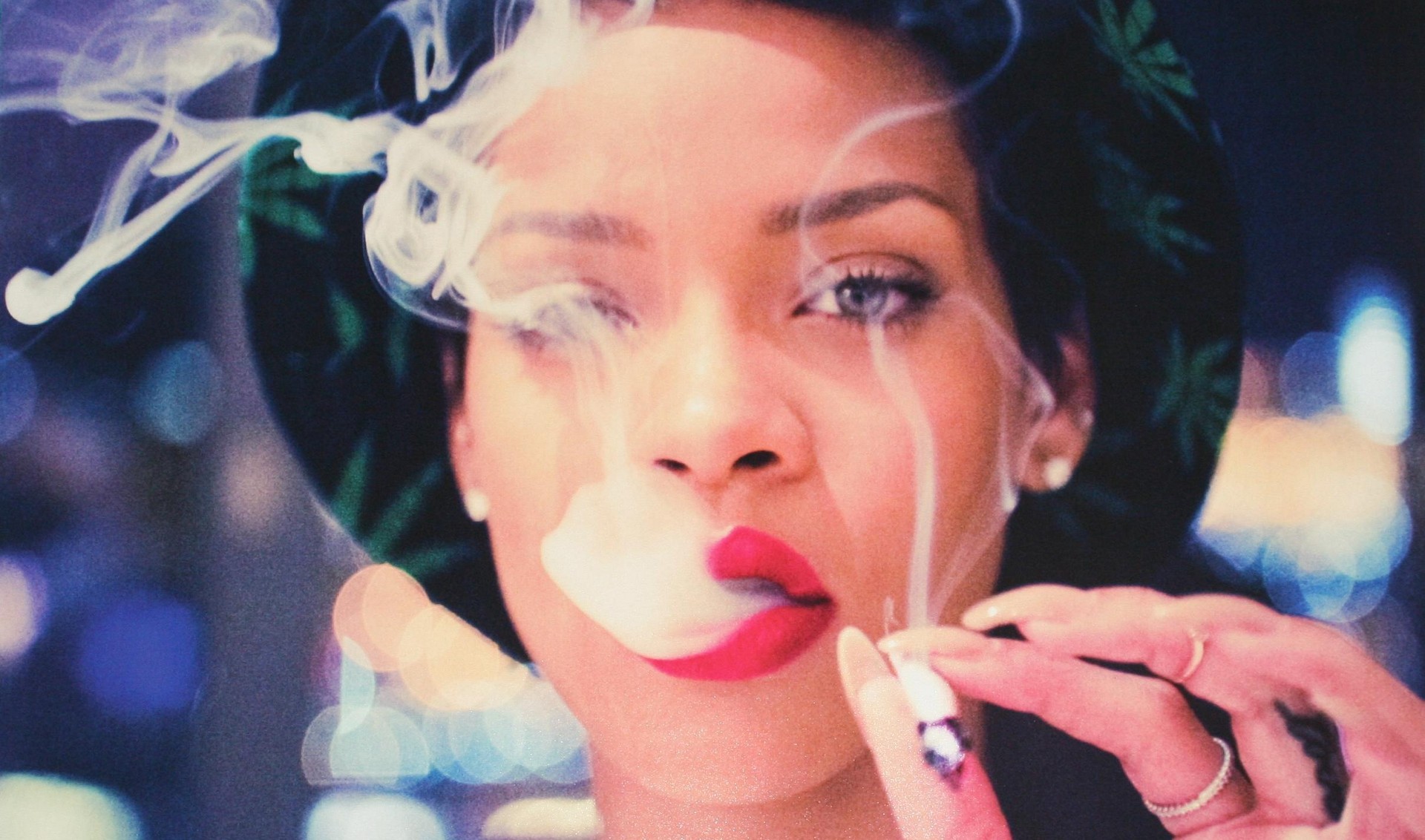 Rihanna smoking weed Blank Meme Template