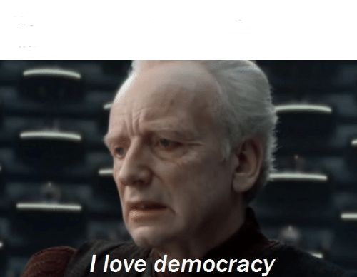 High Quality I love democracy Blank Meme Template