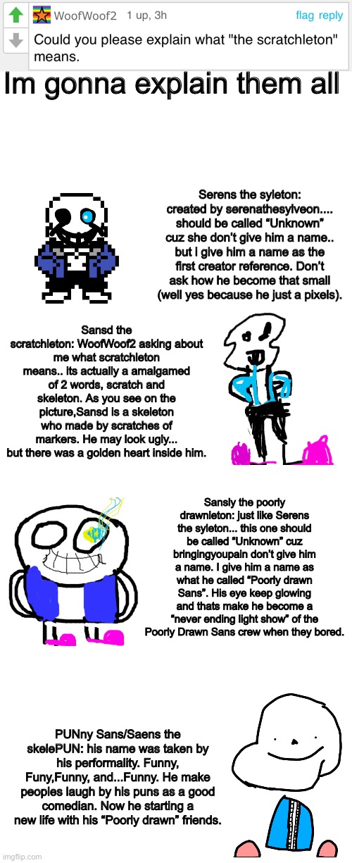 Here.. some explaination of the “Poorly Drawn Sans crews”! - Imgflip