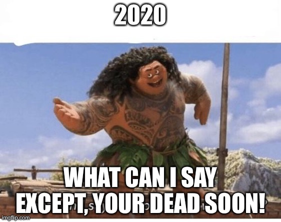 Oof |  2020; WHAT CAN I SAY EXCEPT, YOUR DEAD SOON! | image tagged in what can i say except you're welcome | made w/ Imgflip meme maker