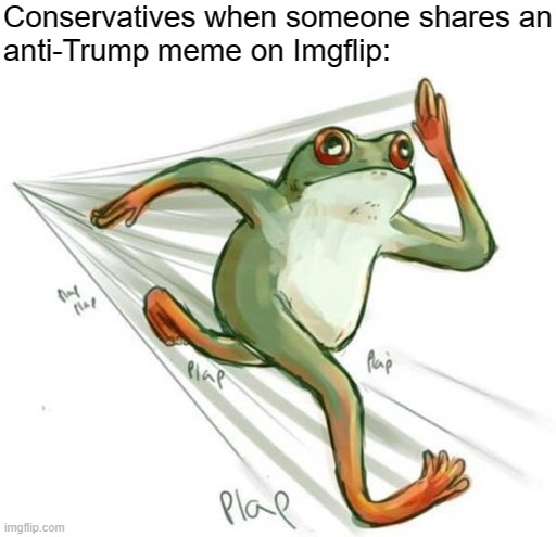 you CANNOT make fun of daddy | Conservatives when someone shares an
anti-Trump meme on Imgflip: | image tagged in gooby the frog,trump,conservatives,republicans,imgflip users,imgflip | made w/ Imgflip meme maker
