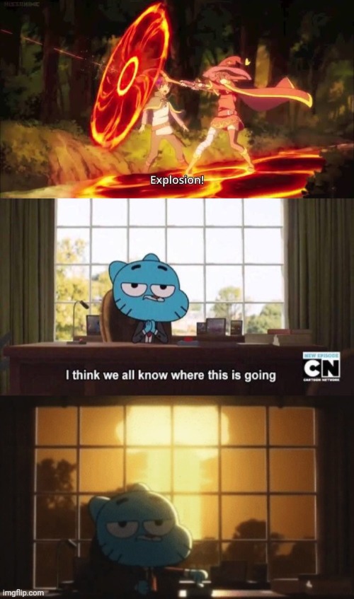 2020 has been a bad year so far! | image tagged in i think we all know where this is going,the amazing world of gumball,tawog,konosuba,megumin,explosion | made w/ Imgflip meme maker
