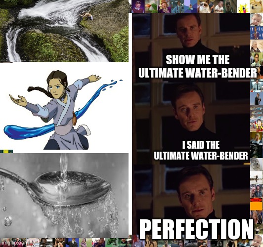 Spoons are ultimate | SHOW ME THE ULTIMATE WATER-BENDER; I SAID THE ULTIMATE WATER-BENDER; PERFECTION | image tagged in perfection | made w/ Imgflip meme maker