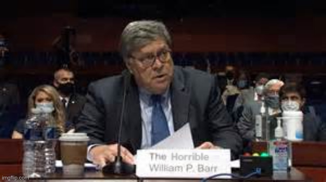 Bill Barr the HORRIBLE! | image tagged in donald trump | made w/ Imgflip meme maker