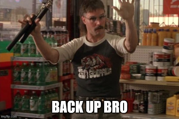 Back Up Bro | BACK UP BRO | image tagged in back up bro | made w/ Imgflip meme maker