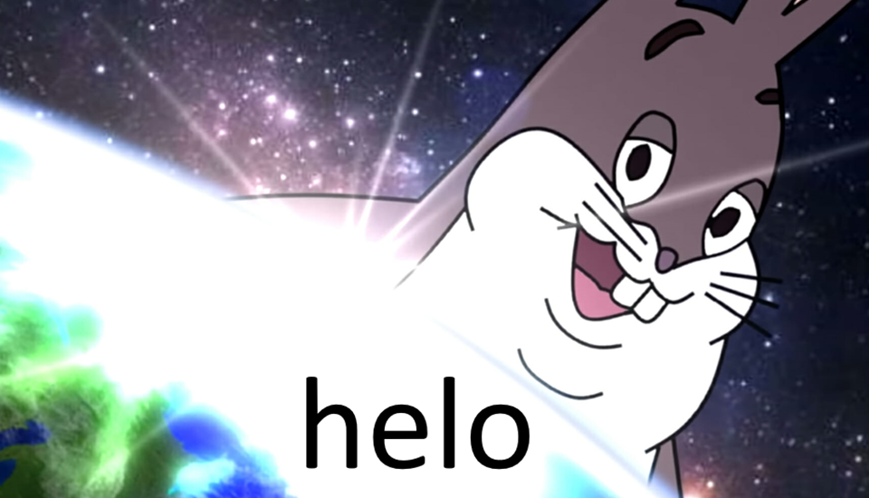 Big Chungus helo Blank Meme Template