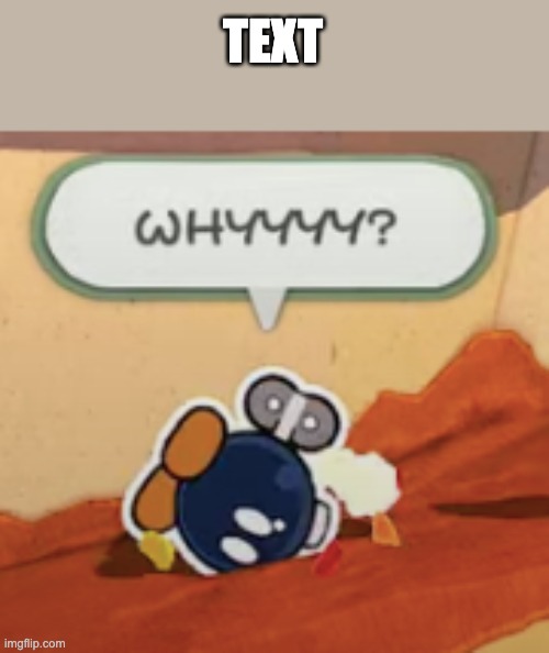 Bobby why | TEXT | image tagged in bobby why | made w/ Imgflip meme maker