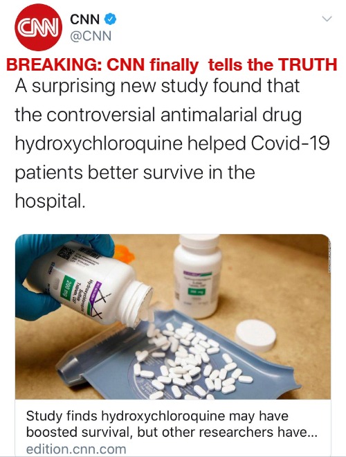 BREAKING: CNN finally  tells the TRUTH | BREAKING: CNN finally  tells the TRUTH | image tagged in cnn,to tell the truth,the scroll of truth,the truth is out there,hydroxychloroquine,you can't handle the truth | made w/ Imgflip meme maker