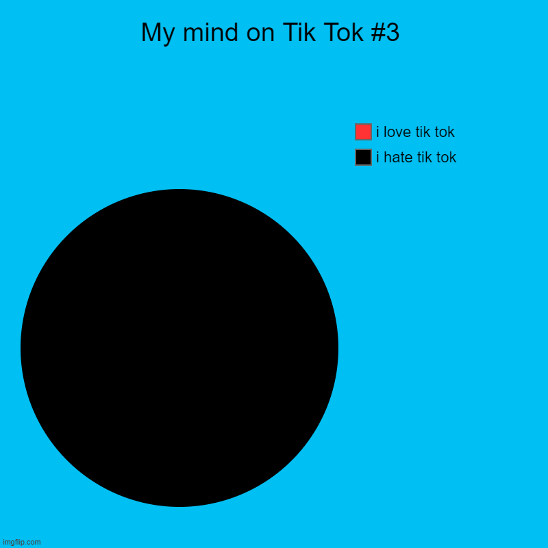 True So True #3 | My mind on Tik Tok #3 | i hate tik tok, i love tik tok | image tagged in charts,pie charts | made w/ Imgflip chart maker