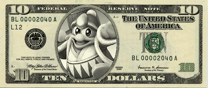 Dedede dollar bill Blank Meme Template