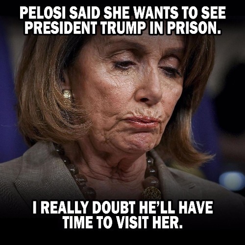 Pelosi wants to see President Trump in prison. | image tagged in visitation privileges,pelosi for prison,nancy pelosi is crazy,nancy pelosi tears speech,good old nancy pelosi,liberal lunacy | made w/ Imgflip meme maker