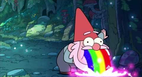 Gnome Barfing Rainbow Blank Meme Template