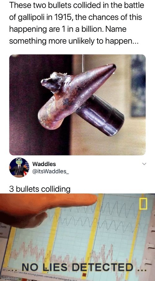 no no the bullets have a point | image tagged in bullets,historical meme,history,chance,no no hes got a point,no no he's got a point | made w/ Imgflip meme maker