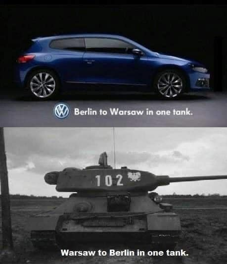 berlin to warsaw in one tank Blank Meme Template