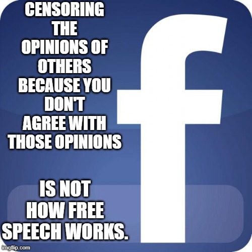 And What Makes The Censors Experts...? | CENSORING THE OPINIONS OF OTHERS BECAUSE YOU DON'T AGREE WITH THOSE OPINIONS; IS NOT HOW FREE SPEECH WORKS. | image tagged in facebook,censorship,deplatforming | made w/ Imgflip meme maker