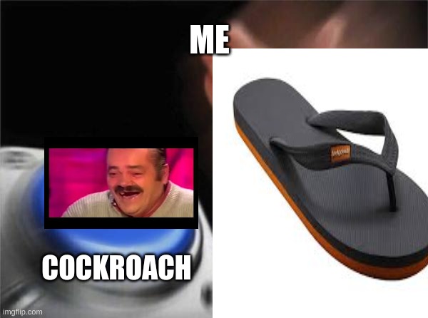 OH NO | ME; COCKROACH | image tagged in funny | made w/ Imgflip meme maker