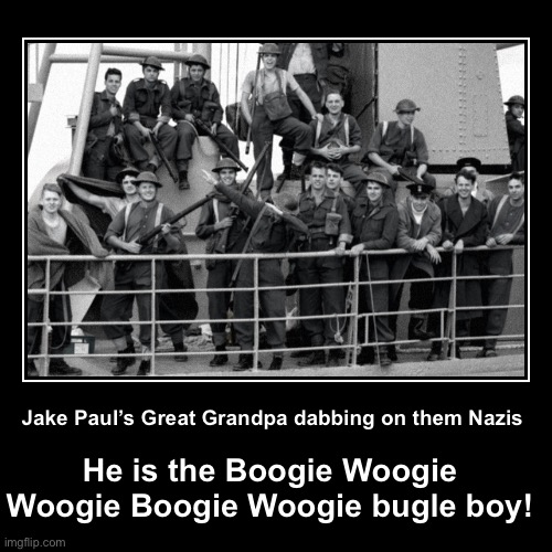 Great Grandpa Paul dabbing on them Nazis | image tagged in funny,demotivationals | made w/ Imgflip demotivational maker