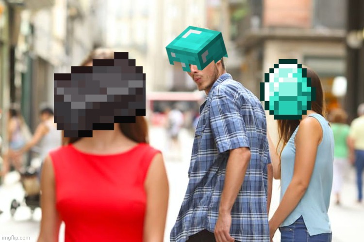 Nether | image tagged in memes,distracted boyfriend | made w/ Imgflip meme maker
