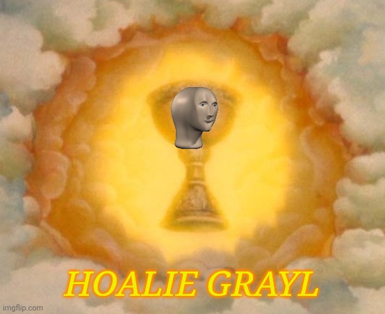 Holy Grail | HOALIE GRAYL | image tagged in holy grail | made w/ Imgflip meme maker