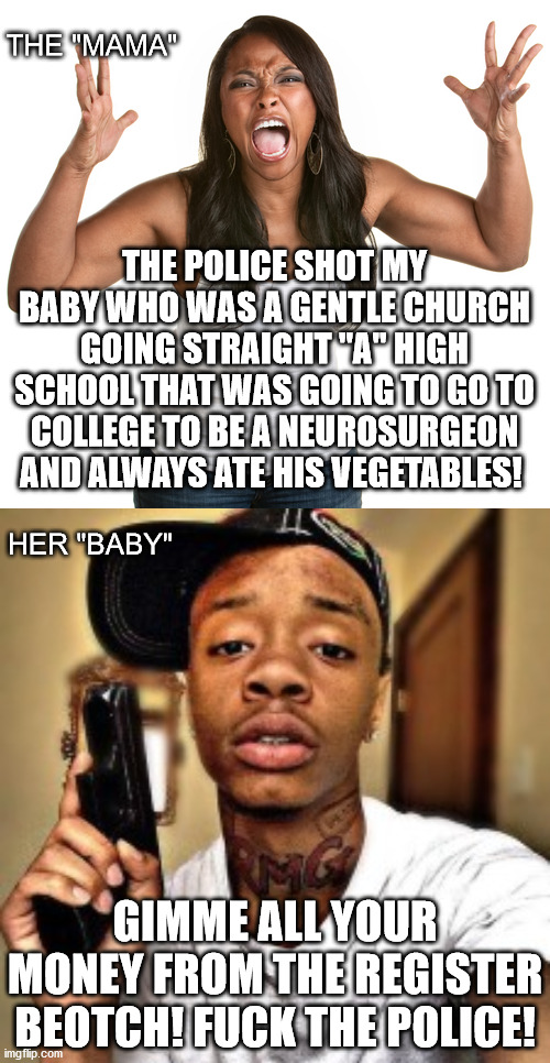 THE POLICE SHOT MY BABY WHO WAS A GENTLE CHURCH GOING STRAIGHT "A" HIGH SCHOOL THAT WAS GOING TO GO TO COLLEGE TO BE A NEUROSURGEON AND ALWA | made w/ Imgflip meme maker