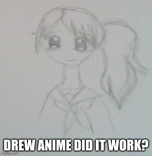 DREW ANIME DID IT WORK? | made w/ Imgflip meme maker