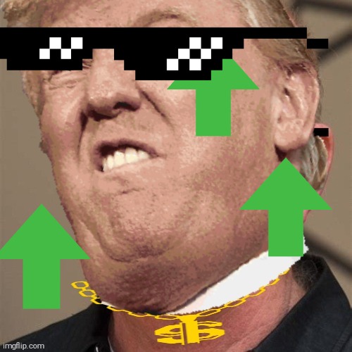When I use the add on's in imgflip | image tagged in donald trump,trump,upvotes,bling,memes,funny | made w/ Imgflip meme maker