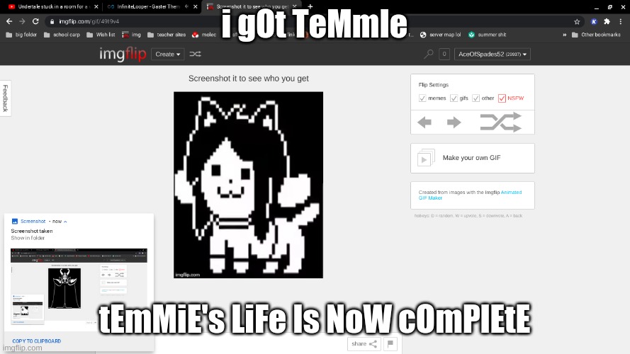 i gOt TeMmIe tEmMiE's LiFe Is NoW cOmPlEtE | made w/ Imgflip meme maker