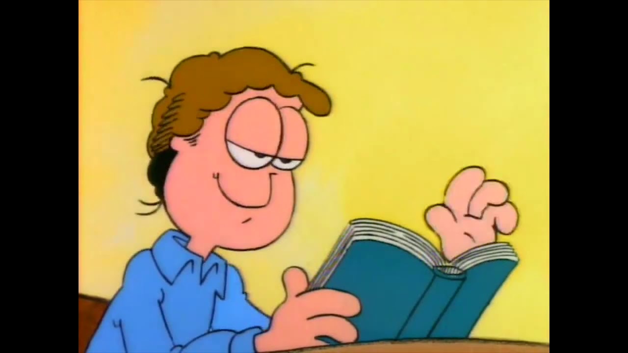 Jon Arbuckle Reading His Book Blank Meme Template