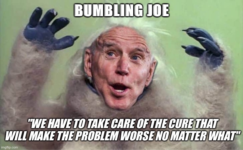 Joe Biden | BUMBLING JOE; "WE HAVE TO TAKE CARE OF THE CURE THAT WILL MAKE THE PROBLEM WORSE NO MATTER WHAT" | image tagged in joe biden,biden gaffs,bumbling joe | made w/ Imgflip meme maker