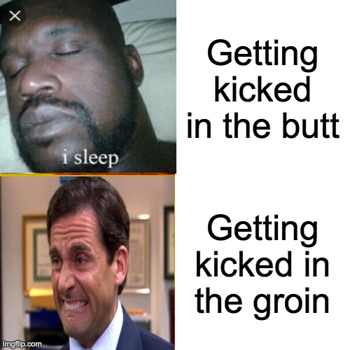 Men will get this | Getting kicked in the butt; Getting kicked in the groin | image tagged in memes,funny,drake hotline bling | made w/ Imgflip meme maker