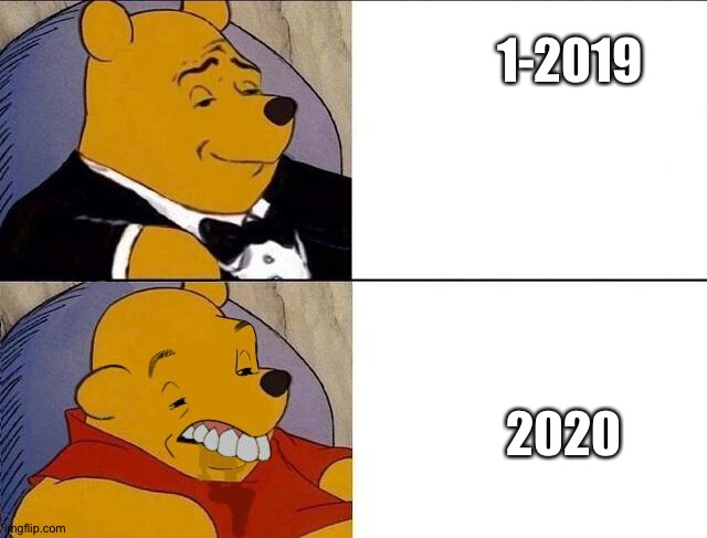 Tuxedo Winnie the Pooh grossed reverse | 1-2019 2020 | image tagged in tuxedo winnie the pooh grossed reverse | made w/ Imgflip meme maker