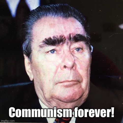 Brezhnev2 | Communism forever! | image tagged in brezhnev2 | made w/ Imgflip meme maker