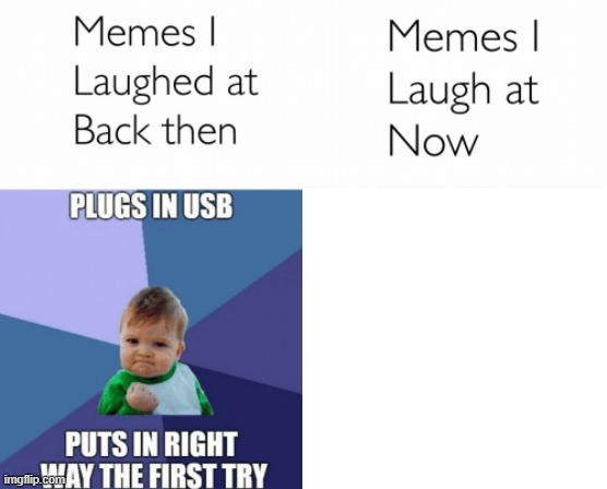 Memes I laughed at then vs memes I laugh at now Blank Meme Template