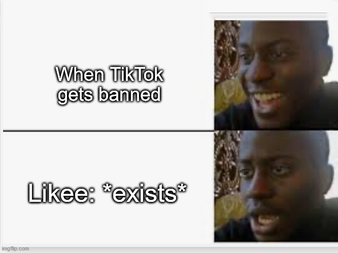 YEP  so trueeeeeeeeeeeeeeeeeeeeeeeeeeeeeeeeeeeeeeeeeeeeeeeeeeeeeeeeeeeeeeeeee | When TikTok
gets banned; Likee: *exists* | image tagged in happy then sad | made w/ Imgflip meme maker