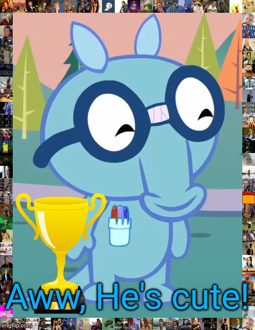 Cute Sniffles | Aww, He's cute! | image tagged in happy sniffles htf,happy tree friends | made w/ Imgflip meme maker